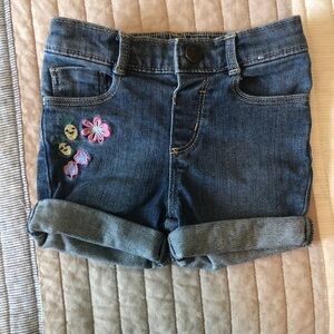 Gymboree embroidered Denim shorts 12-18m